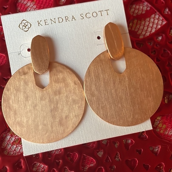 Brand New Kendra Scott Didi Statement Earrings 14k Rose Gold Plated Over Brass - Picture 3 of 10